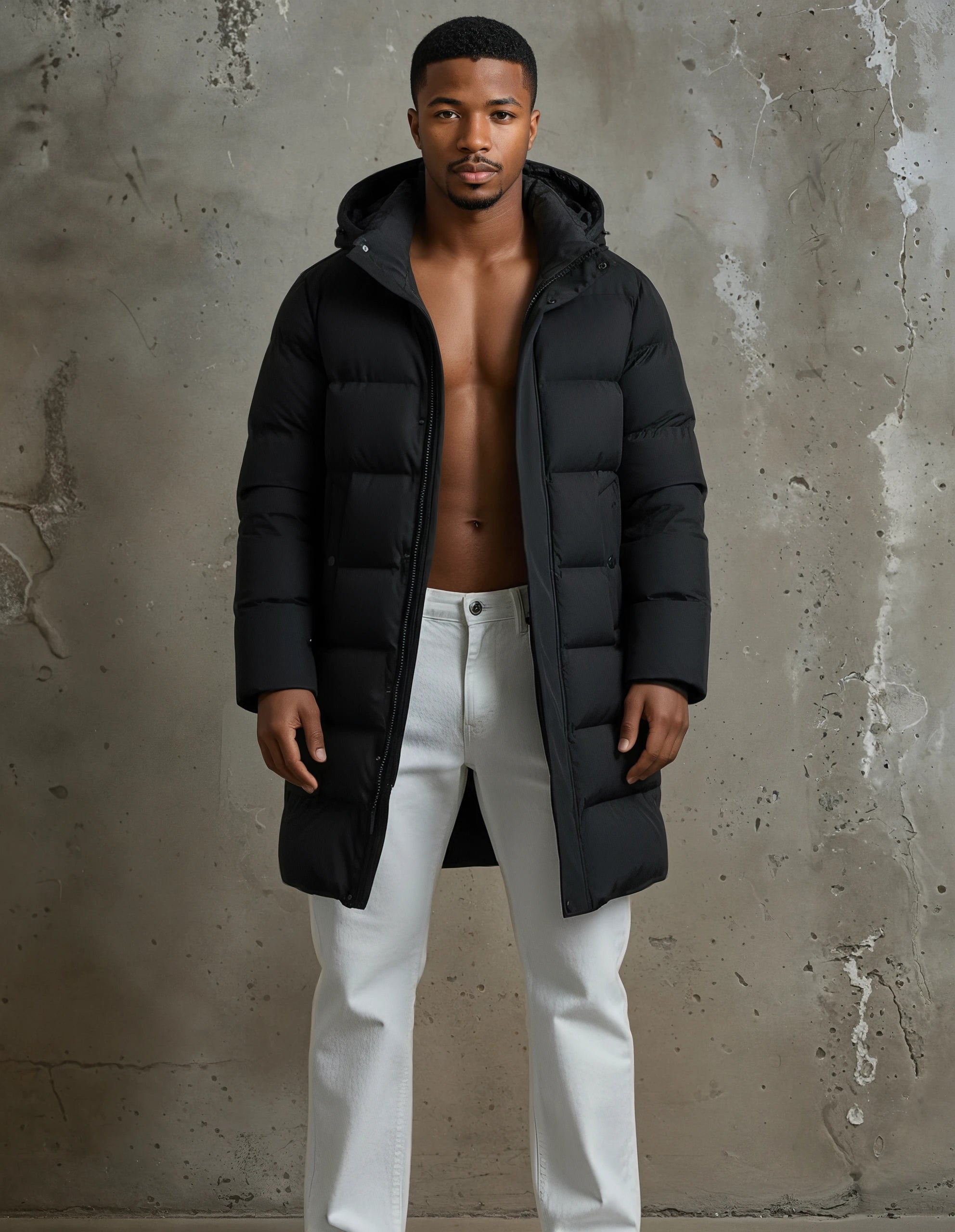 Sebastian - Herren Daunenparka – Leichte Isolierte Outdoorjacke mit Kapuze